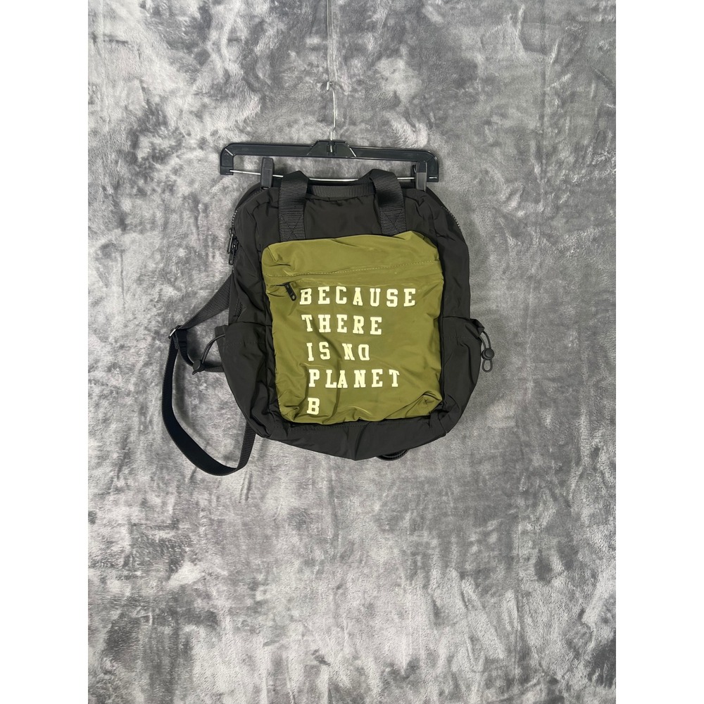 Ecoalf Because There Is No Planet B Backpack Black Olive Green Recycled Bag